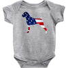 patriotic boxer Baby Bodysuit