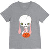 skull bunny V-Neck Tee