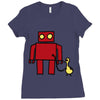 bird powered robot Ladies Fitted T-Shirt