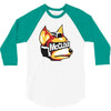 halftone fox (regular) 3/4 Sleeve Shirt