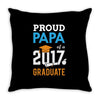 Class of 2017 Proud Papa Graduation Throw Pillow