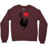 i love cock Crewneck Sweatshirt