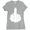 middle finger Ladies Fitted T-Shirt