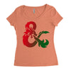 dungeons dragons logo Women's Triblend Scoop T-shirt