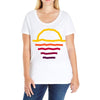 sunset line Ladies Curvy T-Shirt