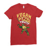 vegan pizza power Ladies Fitted T-Shirt