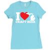 ladies i love michigan craft beer Ladies Fitted T-Shirt