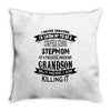 Super Cool Stepmom Of A Freaking Awesome Grandson Throw Pillow