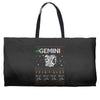 santa gemini christmas ugly t shirts Weekender Totes
