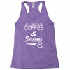 all i need is coffee sciossors Racerback Tank