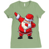 Santa Dabbing Ladies Fitted T-Shirt