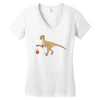 T-Rex Basketball Women's V-Neck T-Shirt