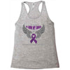 my hero is now my angel pancreatic cancer awareness Racerback Tank