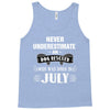 never underestimate an old man who was born in july Tank Top