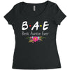Bae Best Auntie Ever Friends Tv Show Parody Women's Triblend Scoop T-shirt