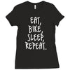 Eat Sleep Bike Repeat Ladies Fitted T-Shirt