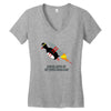never give up poster Women's V-Neck T-Shirt