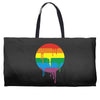 rainbow colored stripes dot running splashes Weekender Totes