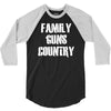 family, guns, country 3/4 Sleeve Shirt