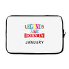 legends are born january Laptop sleeve