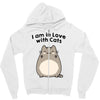 i am in love with cats Zipper Hoodie