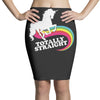 totally straight funny rainbow unicorn gay pride novelty fashion Pencil Skirts