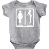 your girlfriend vs my girlfriend funny pub jokr  impress your friends! Baby Bodysuit
