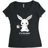too early (black) Women's Triblend Scoop T-shirt