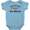 will run for ice cream Baby Bodysuit