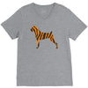 tiger pattern V-Neck Tee