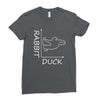 rabbit duck white Ladies Fitted T-Shirt