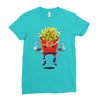 saiyan fries Ladies Fitted T-Shirt