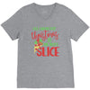 pizza christmas humor V-Neck Tee