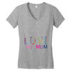 i love my mum colorful Women's V-Neck T-Shirt