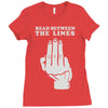 read between the lines Ladies Fitted T-Shirt