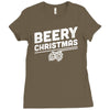beery christmas hops drinking beer funny Ladies Fitted T-Shirt