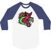 pink punk wolf 3/4 Sleeve Shirt