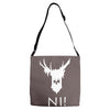 knights who say ni Adjustable Strap Totes