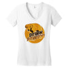 down rowdy the dog Women's V-Neck T-Shirt