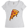 hot pizza Women's Triblend Scoop T-shirt