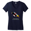 never give up poster Women's V-Neck T-Shirt