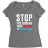 stop pretending your racism is patriotism Women's Triblend Scoop T-shirt