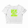 dub step drop beats not bombs black light skrillex ink hiphop dance Crop Top