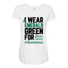 i wear emerald green for liver cancer awareness Maternity Scoop Neck T-shirt