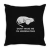 retro hippohibernating Throw Pillow