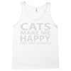cats make me happy you, not so much Tank Top