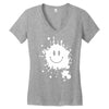 mud splatter smiley face smile forrest gump movie Women's V-Neck T-Shirt