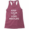 westlife white logo Racerback Tank