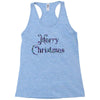 merry christmas colorful glitter Racerback Tank