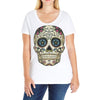men's pura vida sugar skull Ladies Curvy T-Shirt